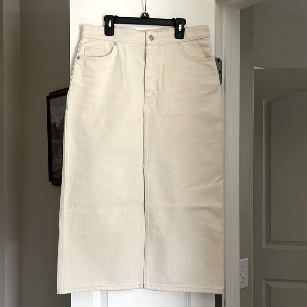 & other stories Atelier cream denim skirt